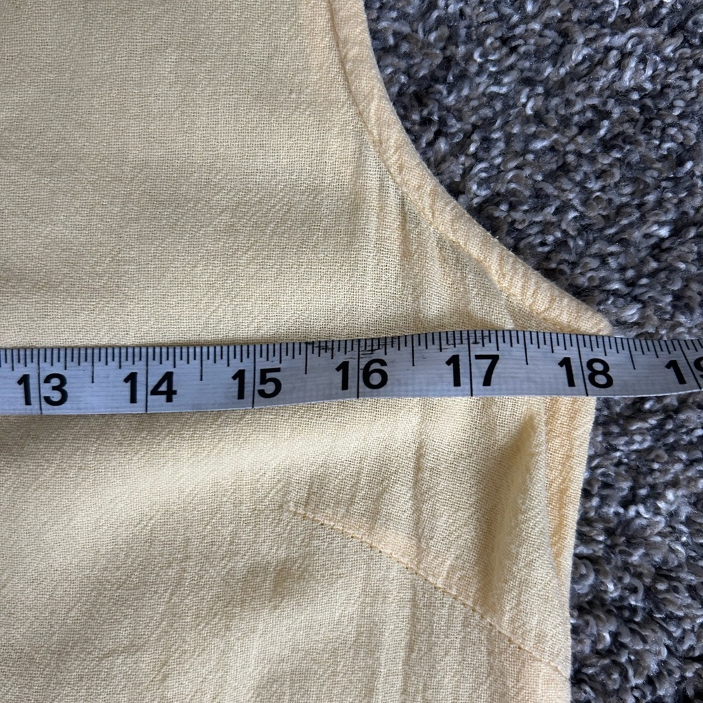 5/$25 Lulu-B 100% Cotton Soft Yellow Ruffled Dress/Swim Cover size small - Picture 6 of 9